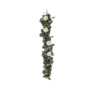 Green Artificial Eucalyptus Leaf, Ranunculus Flower Garland Vine - Elegant and Flexible