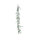 5ft | Green Artificial Eucalyptus Leaf, White Cotton Ball Garland Vine