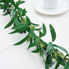 6ft | Green Artificial Olive Branch Garland, Faux Vine With Olives#whtbkgd