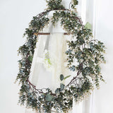 6ft | Frosted Green Artificial Eucalyptus & Boxwood Leaf Garland Vine