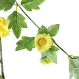 5.5ft | Yellow Artificial Daisy Magnolia Leaf Flower Garland Faux Vine