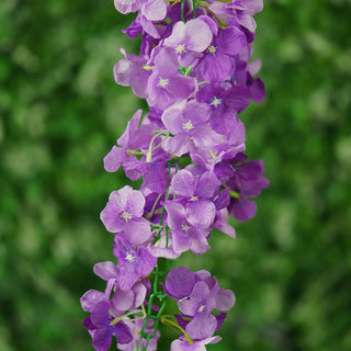 Enhance Your Event Decor with the 7ft Purple Artificial Silk Hydrangea Hanging Flower Garland Vine