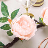 6ft | Blush/Rose Gold Artificial Silk Peony Hanging Flower Garland, Faux Vine#whtbkgd