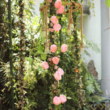 6ft | Pink Artificial Silk Peony Hanging Flower Garland, Faux Vine