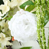 6ft | White Artificial Silk Peony Hanging Flower Garland, Faux Vine