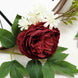 6ft | Burgundy Artificial Peony/Foliage Hanging Flower Garland Vine#whtbkgd