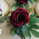 6ft | Burgundy Real Touch Artificial Rose & Leaf Flower Garland Vine#whtbkgd