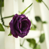 6ft | Purple Real Touch Artificial Rose & Leaf Flower Garland Vine