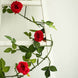 6ft | Red Real Touch Artificial Rose & Leaf Flower Garland Vine