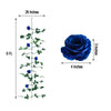 6ft | Royal Blue Real Touch Artificial Rose & Leaf Flower Garland Vine