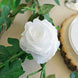 6ft | White Real Touch Artificial Rose & Leaf Flower Garland Vine#whtbkgd