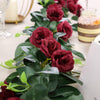 6ft | 20 Burgundy Artificial Silk Roses Flower Garland, Hanging Vine