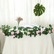 6ft | 20 Pink Artificial Silk Roses Flower Garland, Hanging Vine