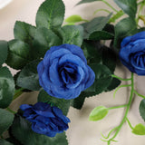 6ft | 20 Royal Blue Artificial Silk Roses Flower Garland, Hanging Vine#whtbkgd
