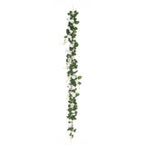 6ft | 20 White Artificial Silk Roses Flower Garland, Hanging Vine