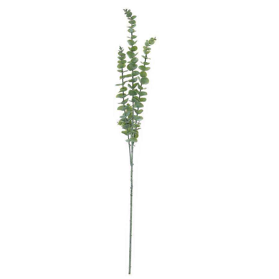 3 Bushes | 30inch Frosted Green Artificial Eucalyptus Branches Faux Plant