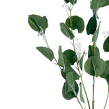 2 Bushes | 40inch Tall Green Artificial Eucalyptus Branches, Faux Plants#whtbkgd