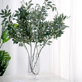 Bring Everlasting Green Vibes with Frosted Green Faux Plant Stems