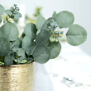 Enhance Your Floral Arrangements with the Real Touch 12" Artificial Eucalyptus Leaf Flower Bouquet