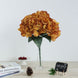 5 Bushes | Gold Artificial Silk Hydrangea Flower Bouquets