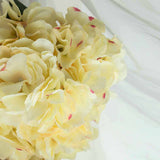 5 Bushes | Yellow Artificial Silk Hydrangea Flower Bouquets#whtbkgd