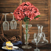 5 Bushes | Burgundy Artificial Silk Hydrangea Flower Bouquets