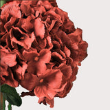 5 Bushes | Burgundy Artificial Silk Hydrangea Flower Bouquets#whtbkgd