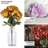 5 Bushes | Blush / Pink Artificial Silk Hydrangea Flower Bouquets