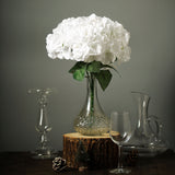 5 Bushes | White Artificial Silk Hydrangea Flower Bouquets