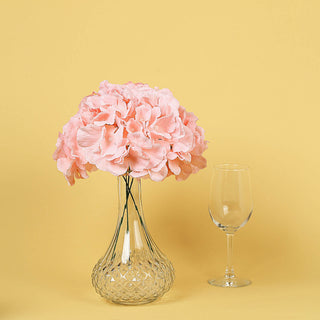 Add Timeless Charm to Your Décor with Blush Artificial Satin Hydrangeas