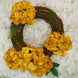 10 Flower Head & Stems | Gold Artificial Satin Hydrangeas, DIY Arrangement