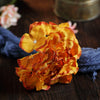 10 Flower Head & Stems | Gold Artificial Satin Hydrangeas, DIY Arrangement#whtbkgd