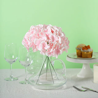 Make Your Wedding Bouquet Shine with Pink Artificial Satin Hydrangeas