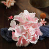 10 Flower Head & Stems | Pink Artificial Satin Hydrangeas, DIY Arrangement#whtbkgd