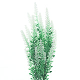 4 Bushes | 14" Green/White Artificial Lavender Flower Plant Stems Greenery