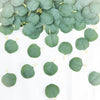 200 Pcs | Frosted Green Artificial Greenery Eucalyptus Leaves, Cake Decorations, Table Scatters