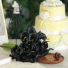 20 Stems | 14inch Black Artificial Poly Foam Calla Lily Flowers