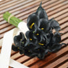 20 Stems | 14inch Black Artificial Poly Foam Calla Lily Flowers