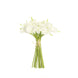 20 Stems | 14inch White Artificial Poly Foam Calla Lily Flowers