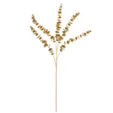 2 Stems | 34inch Gold Artificial Eucalyptus Leaf Branch Vase Filler