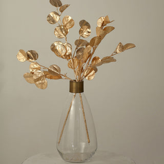 Add a Touch of Luxury with Metallic Gold Artificial Eucalyptus Leaf Bouquets