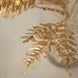 2 Pack | 21inch Metallic Gold Artificial Fern Leaf Bouquets