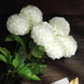 4 Bushes | Ivory Artificial Silk Chrysanthemum Flowers, Faux Mums