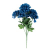 12 Bushes | Navy Blue Artificial Silk Chrysanthemum Flower Bouquets#whtbkgd