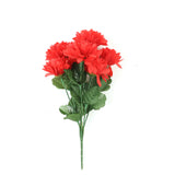 12 Bushes | Red Artificial Silk Chrysanthemum Flower Bouquets#whtbkgd