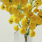 2 Bushes | 33inches Yellow Artificial Silk Chrysanthemum Mum Flower Bouquet
