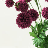 2 Bushes | 33inch Burgundy Artificial Chrysanthemum Mum Flower Bouquets#whtbkgd
