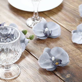 Charcoal Gray Artificial Silk Orchids for Stunning DIY Crafts