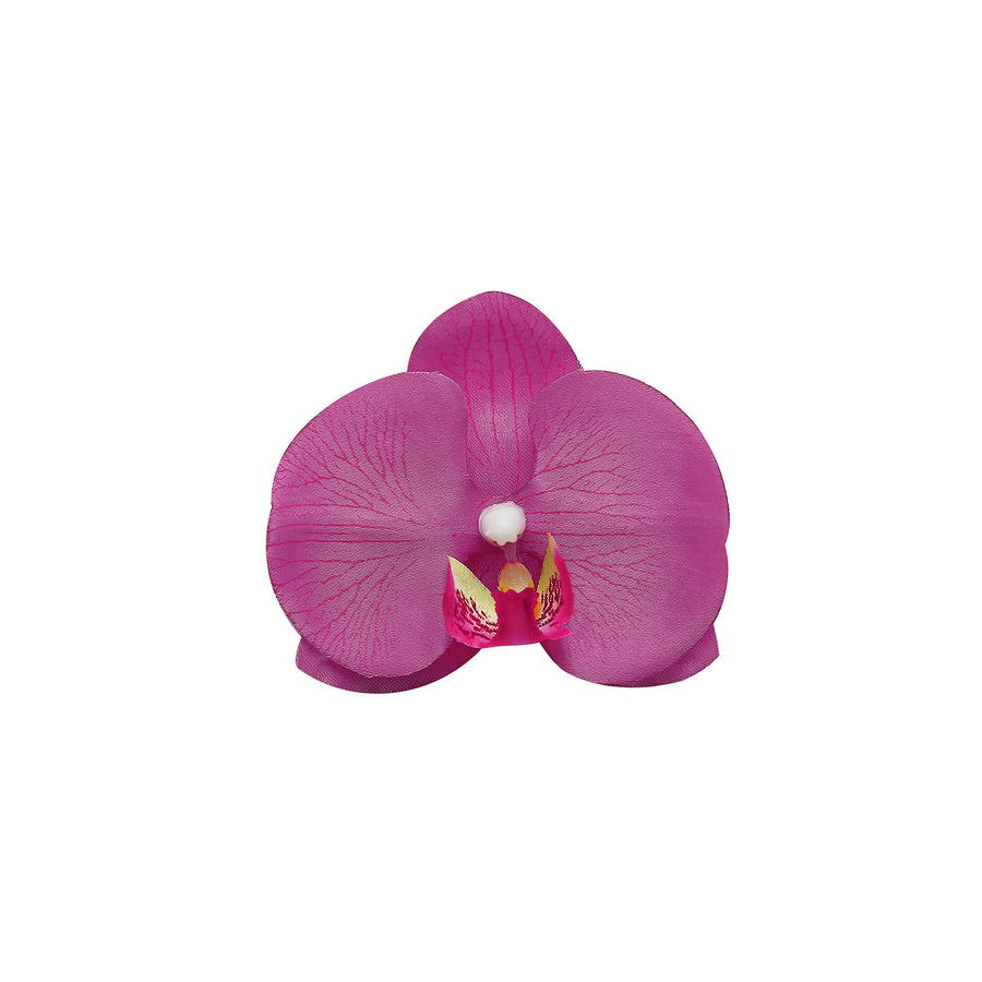 20 Flower Heads | 4inch Fuchsia Artificial Silk Orchids DIY Crafts