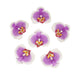 20 Flower Heads | 4inch Purple/White Artificial Silk Orchids DIY Crafts